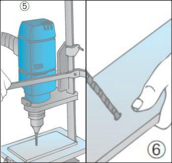 Uso del trapano con supporto a colonna